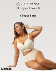 SUTIÃ MODELADOR LIBELLE (COMPRE 1 LEVE 3) + Brinde Calcinha Modeladora