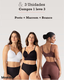 SUTIÃ MODELADOR LIBELLE (COMPRE 1 LEVE 3) + Brinde Calcinha Modeladora