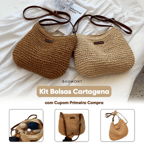 COMPRE 1 LEVE 2 - Bolsa Cartagena 2025® Fios de Ráfia